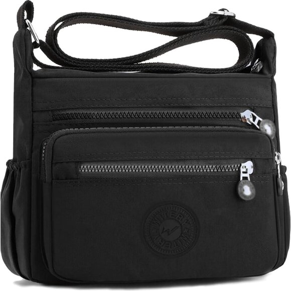 Nylon Crossboby Bag for Women - Waterproof Zipper Multi-pocket Travel Shoulder B - Picture 1 of 7
